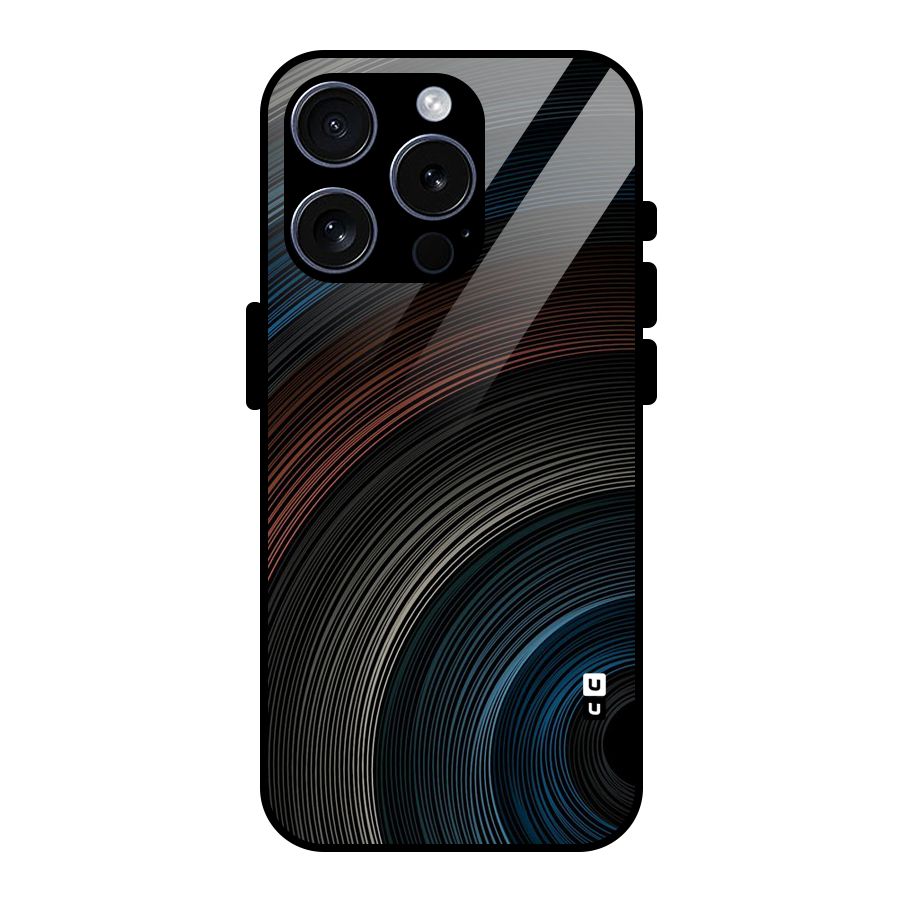 Dark Shade Swirls Glass Back Case for iPhone 15 Pro