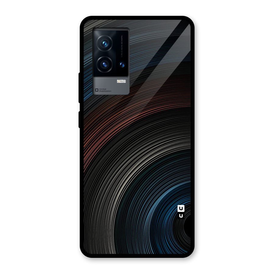 Dark Shade Swirls Glass Back Case for iQOO 9 5G