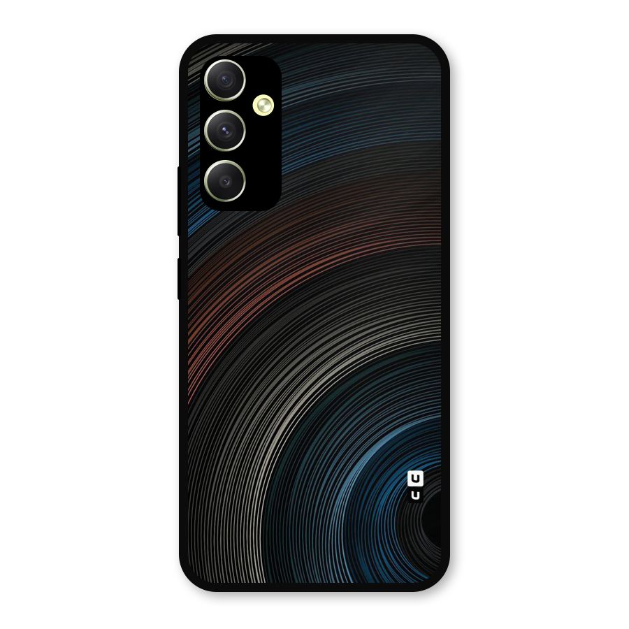 Dark Shade Swirls Metal Back Case for Galaxy A34