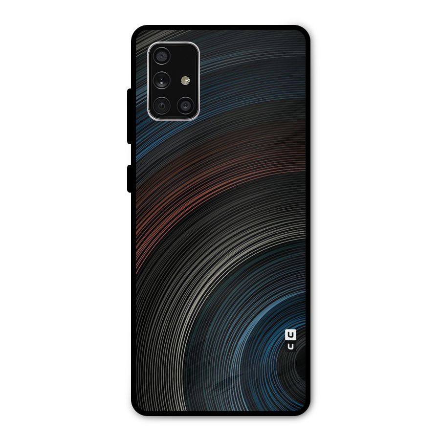 Dark Shade Swirls Metal Back Case for Galaxy A71