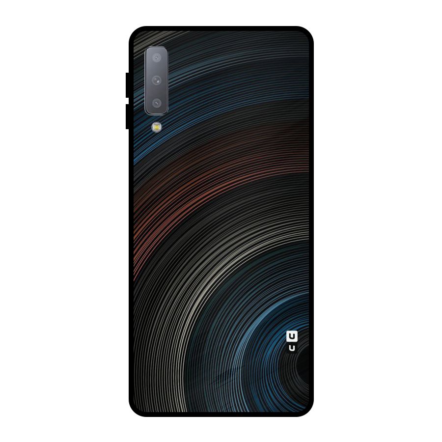 Dark Shade Swirls Metal Back Case for Galaxy A7 (2018)