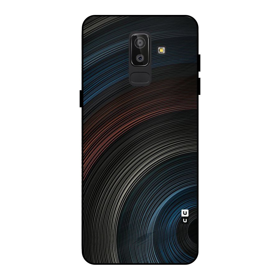 Dark Shade Swirls Metal Back Case for Galaxy J8