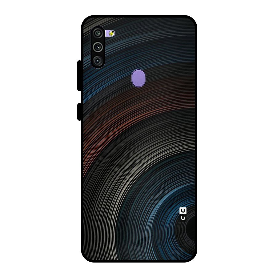 Dark Shade Swirls Metal Back Case for Galaxy M11