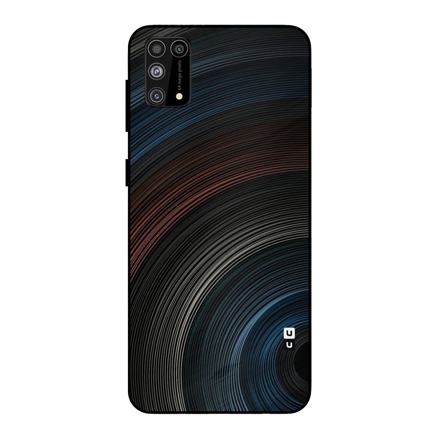 Dark Shade Swirls Metal Back Case for Galaxy M31