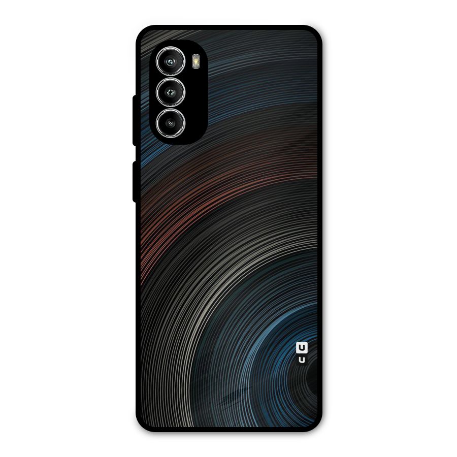 Dark Shade Swirls Metal Back Case for Moto G52