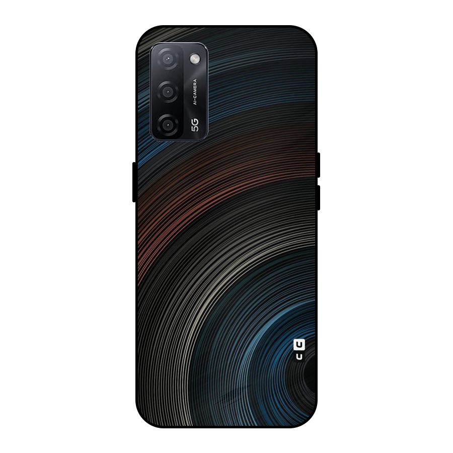 Dark Shade Swirls Metal Back Case for Oppo A53s 5G