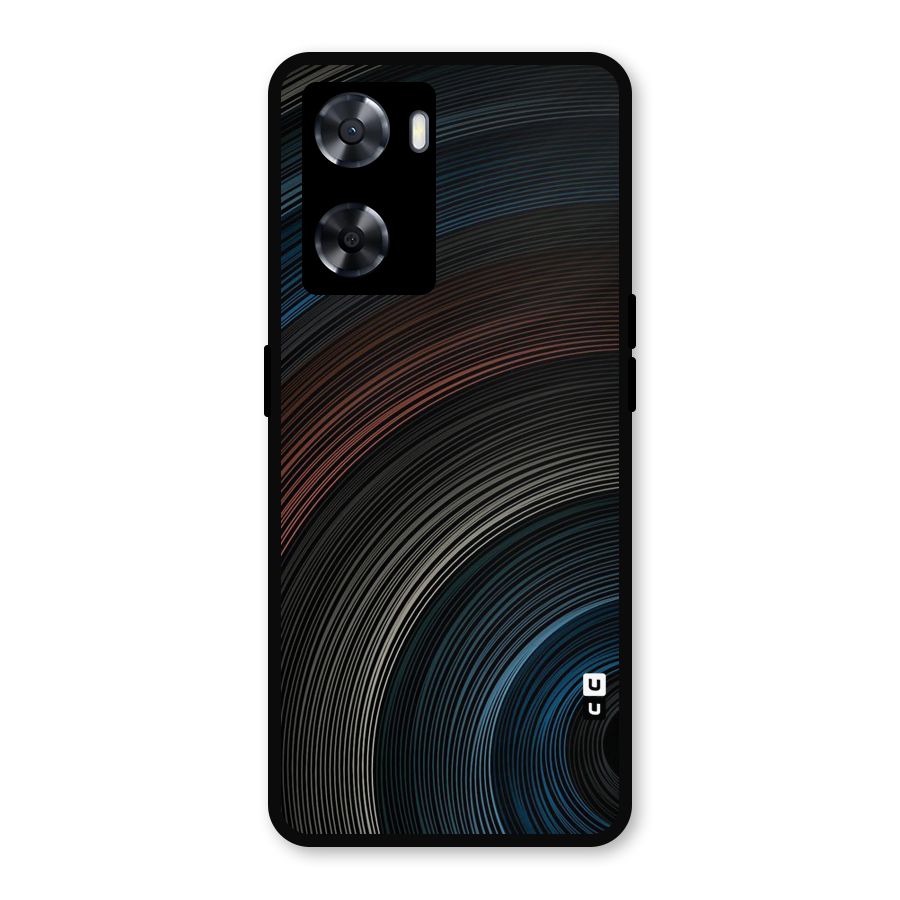 Dark Shade Swirls Metal Back Case for Oppo A57 2022