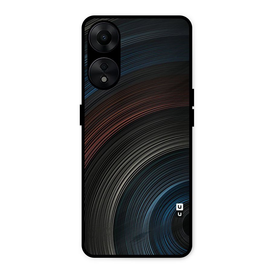 Dark Shade Swirls Metal Back Case for Oppo A78 5G