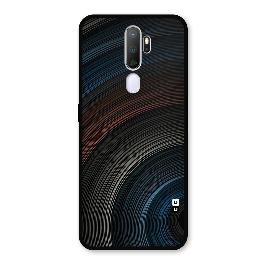 Dark Shade Swirls Metal Back Case for Oppo A9 (2020)