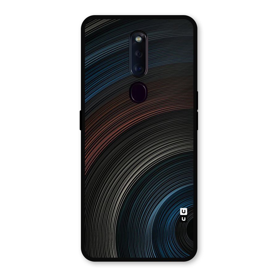 Dark Shade Swirls Metal Back Case for Oppo F11 Pro