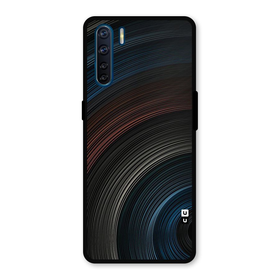 Dark Shade Swirls Metal Back Case for Oppo F15