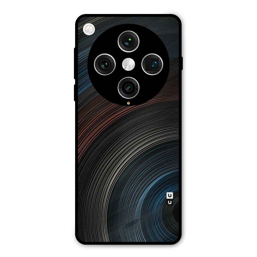 Dark Shade Swirls Metal Back Case for Oppo Find X8 Pro