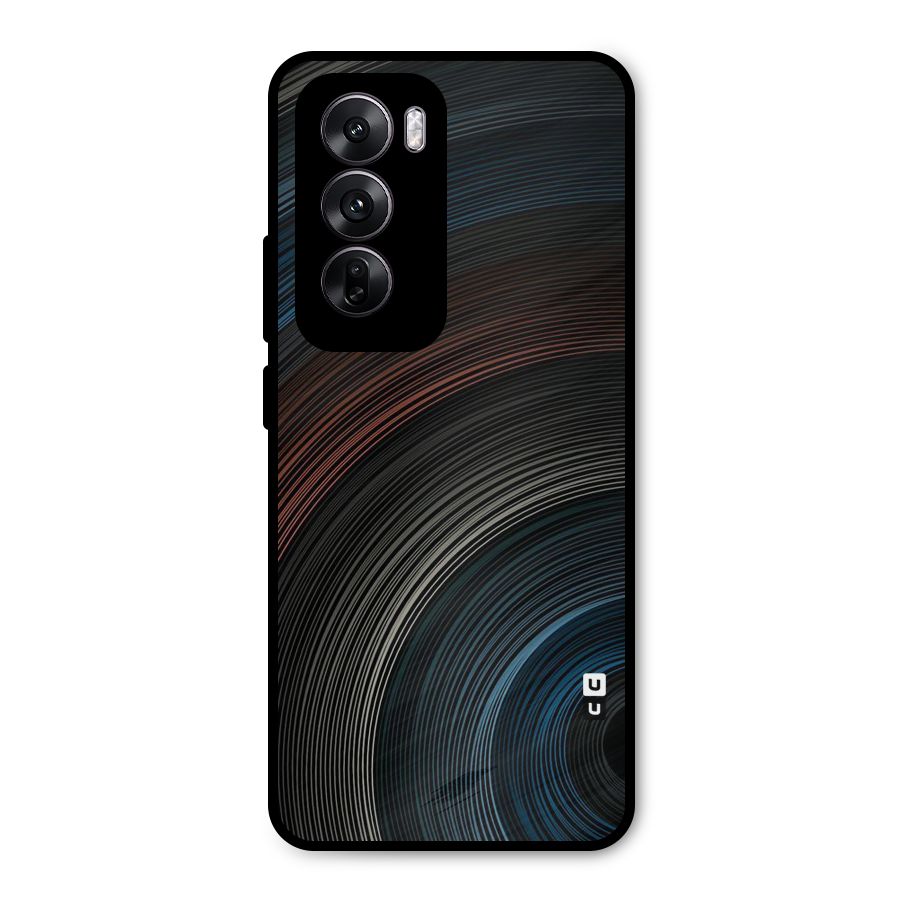 Dark Shade Swirls Metal Back Case for Oppo Reno12