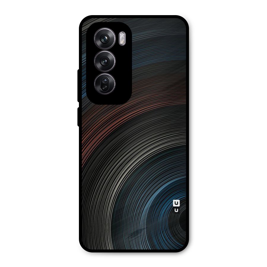 Dark Shade Swirls Metal Back Case for Oppo Reno12 Pro
