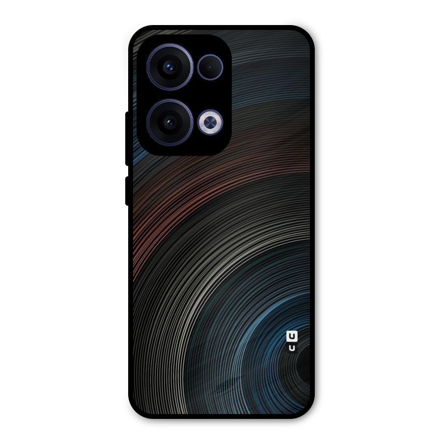 Dark Shade Swirls Metal Back Case for Oppo Reno13