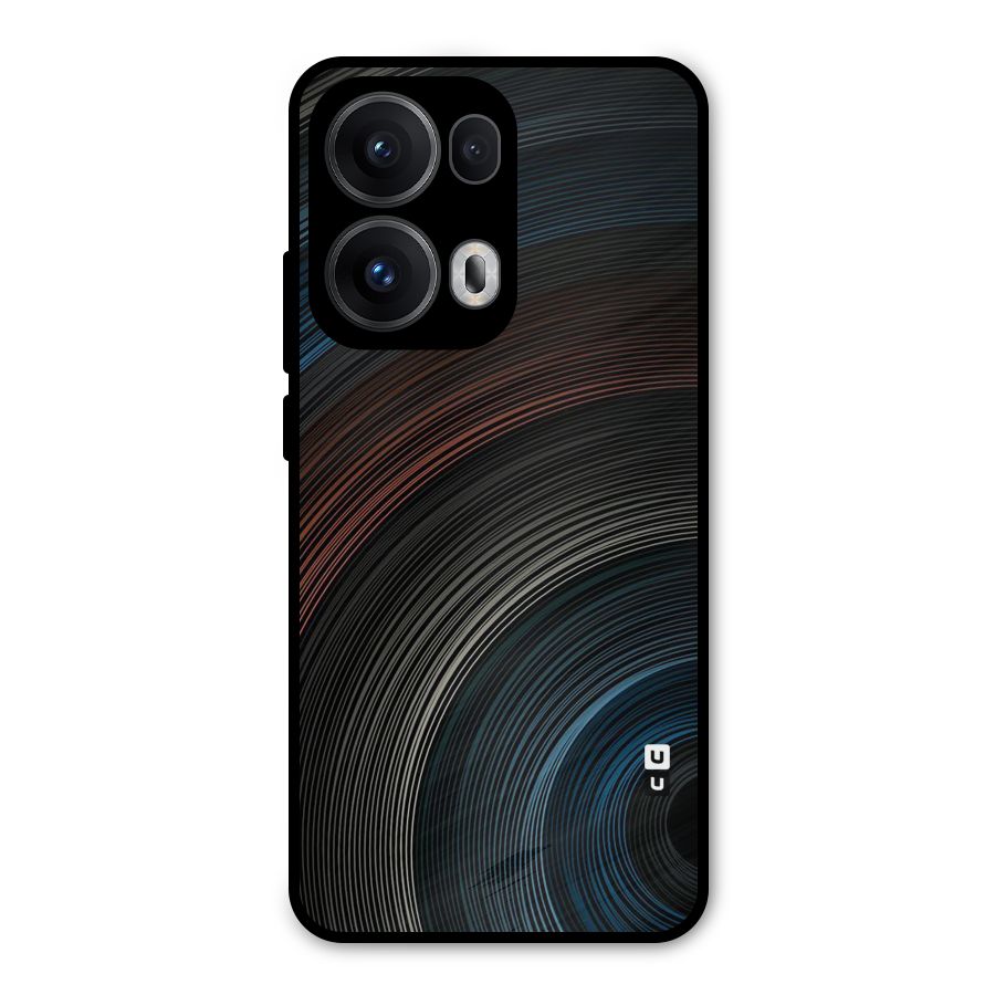 Dark Shade Swirls Metal Back Case for Oppo Reno13 Pro