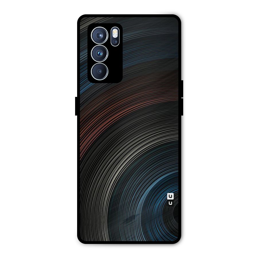 Dark Shade Swirls Metal Back Case for Oppo Reno6 Pro 5G