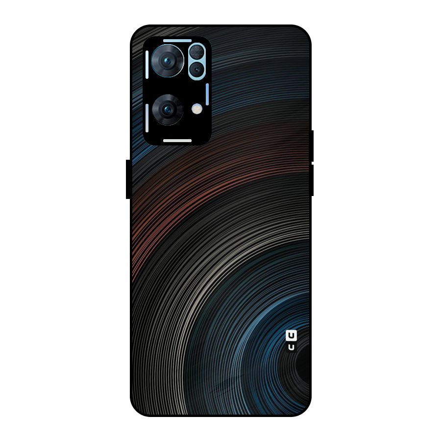Dark Shade Swirls Metal Back Case for Oppo Reno7 Pro 5G