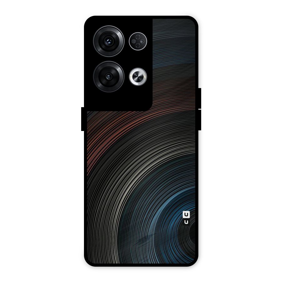 Dark Shade Swirls Metal Back Case for Oppo Reno8 Pro 5G