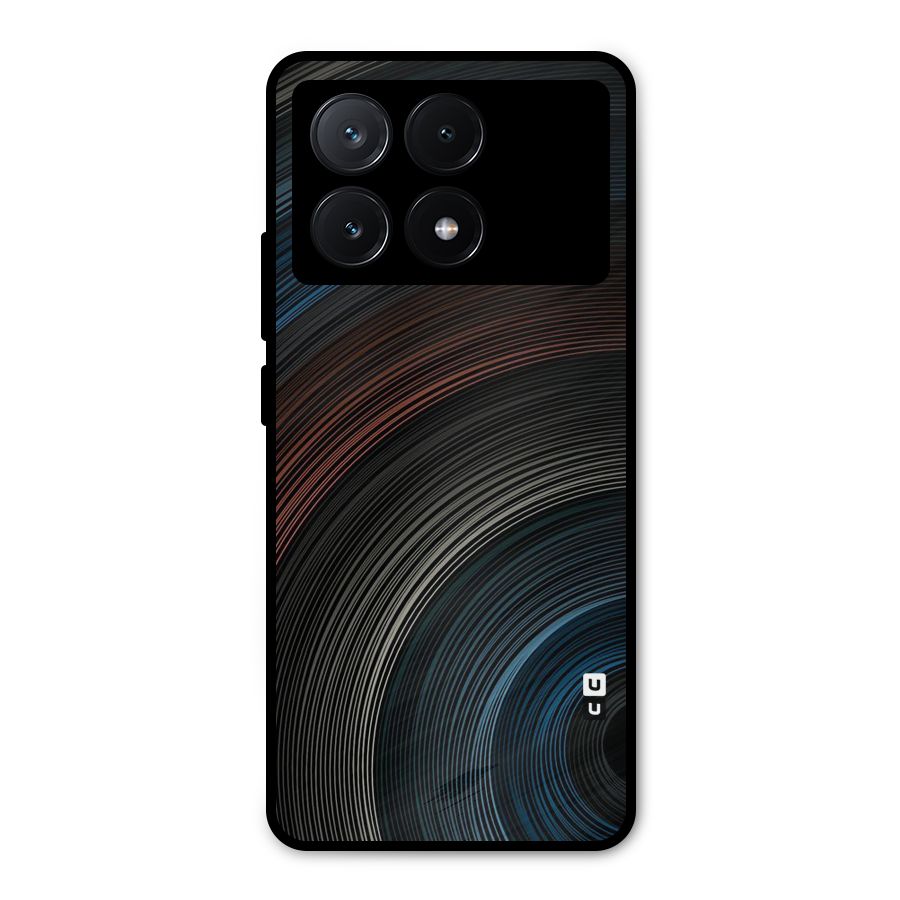 Dark Shade Swirls Metal Back Case for Poco X6 Pro