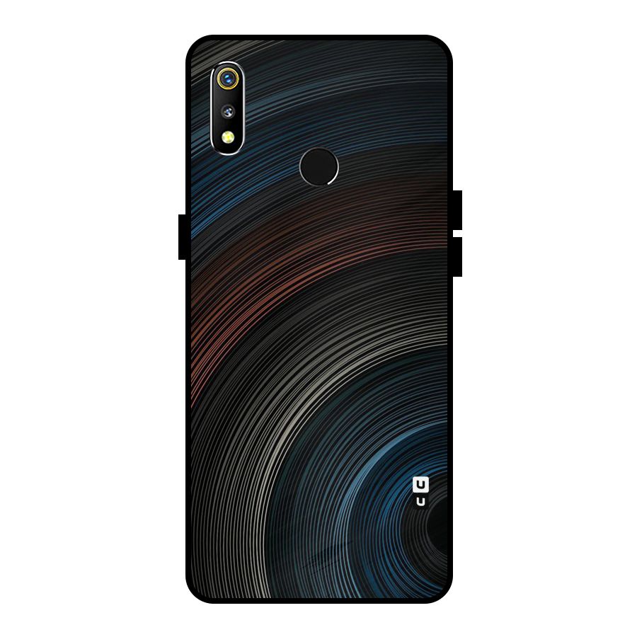 Dark Shade Swirls Metal Back Case for Realme 3i