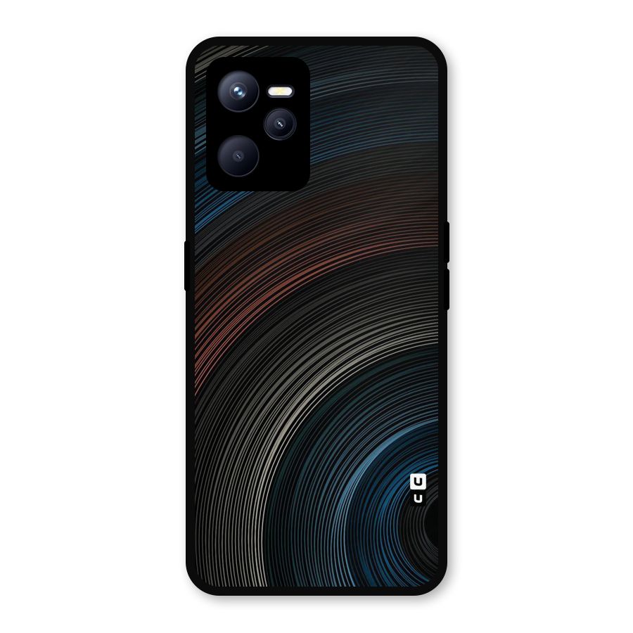 Dark Shade Swirls Metal Back Case for Realme C35