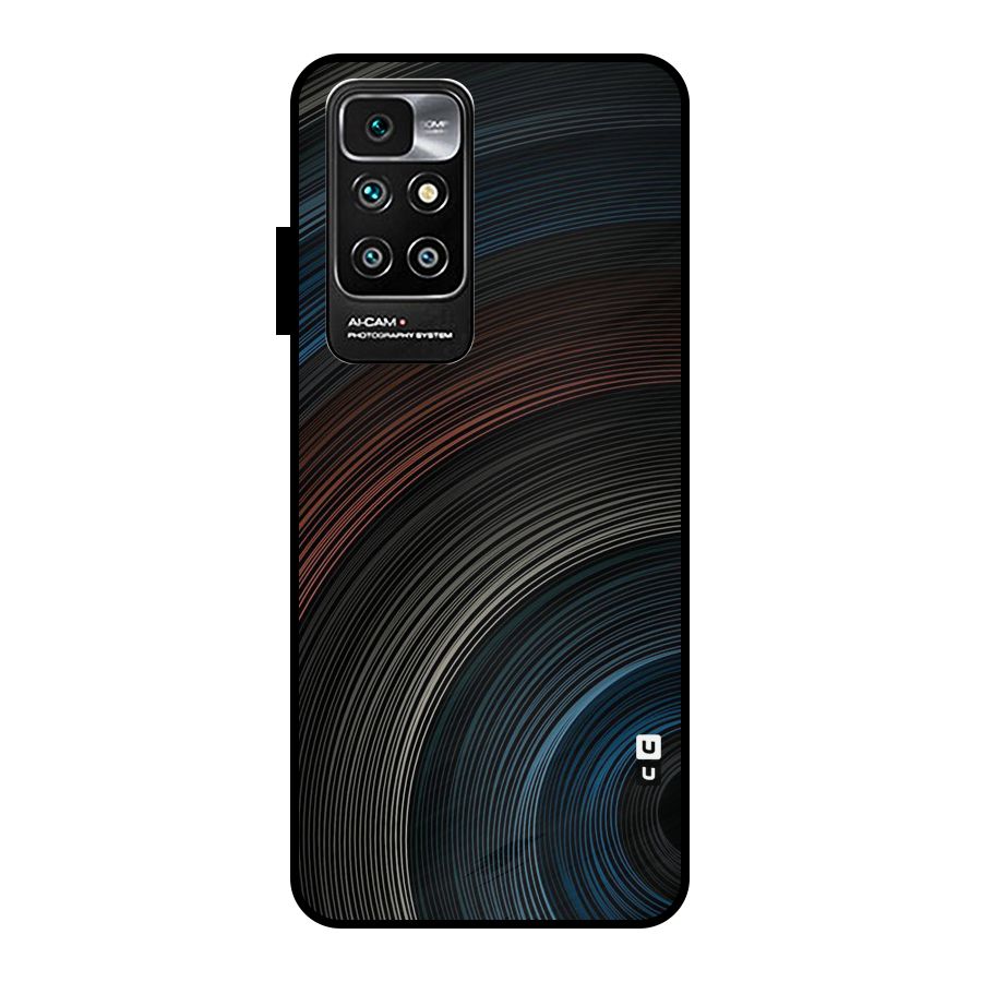 Dark Shade Swirls Metal Back Case for Redmi 10 Prime