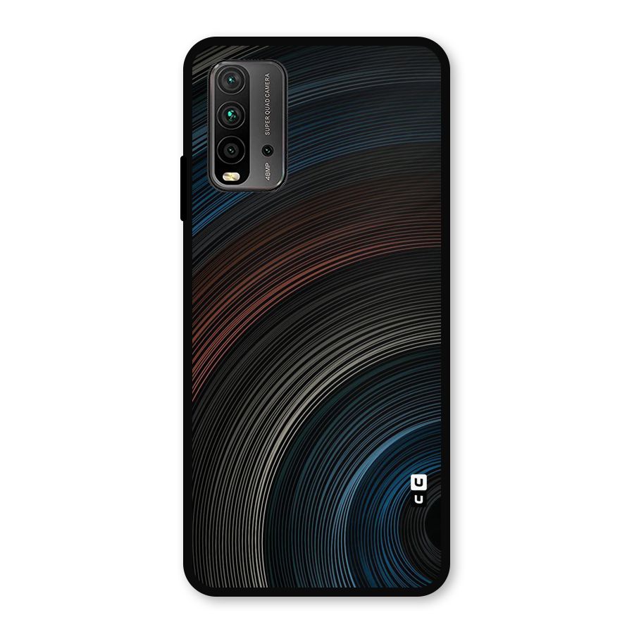 Dark Shade Swirls Metal Back Case for Redmi 9 Power