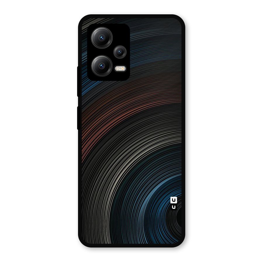 Dark Shade Swirls Metal Back Case for Redmi Note 12 5G