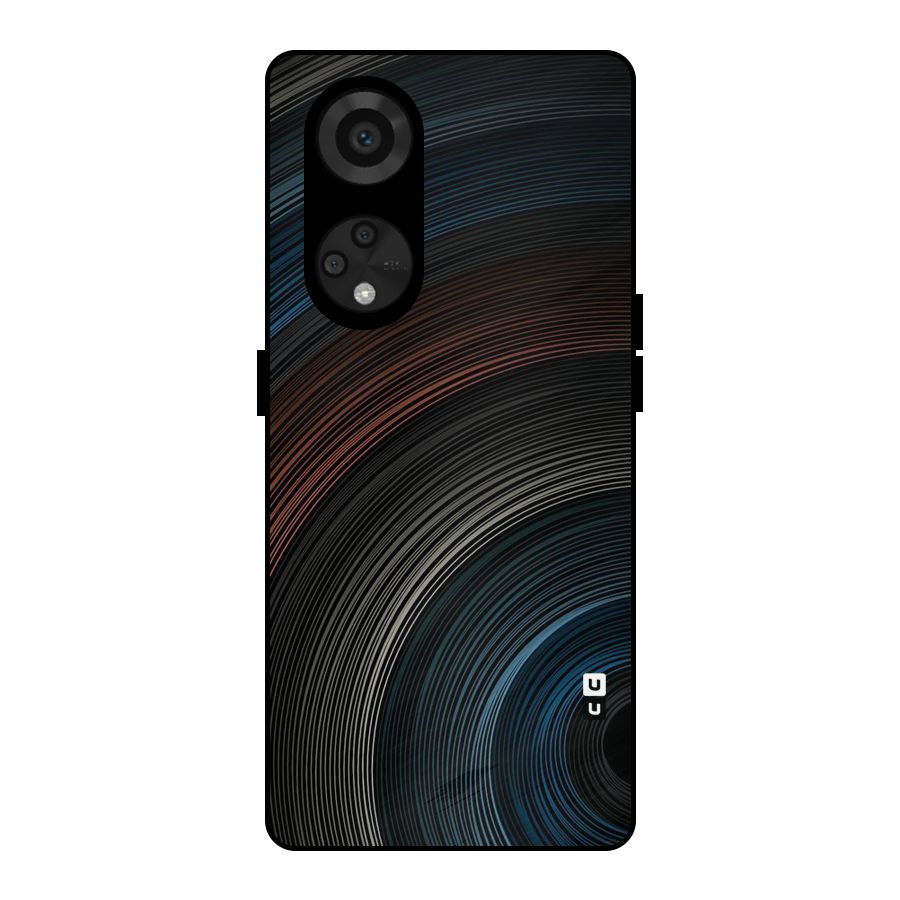 Dark Shade Swirls Metal Back Case for Reno8 T 5G