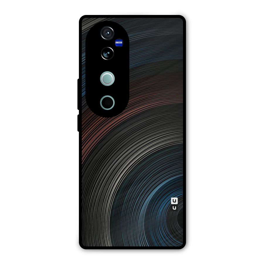 Dark Shade Swirls Metal Back Case for Vivo V40
