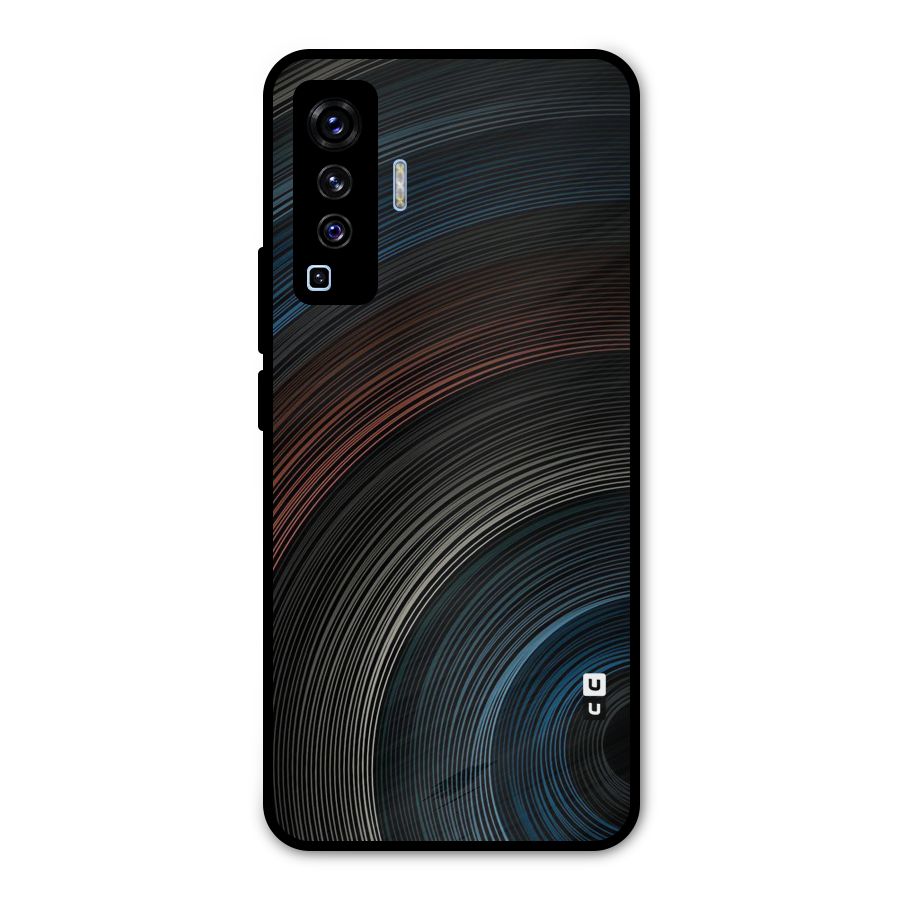 Dark Shade Swirls Metal Back Case for Vivo X50