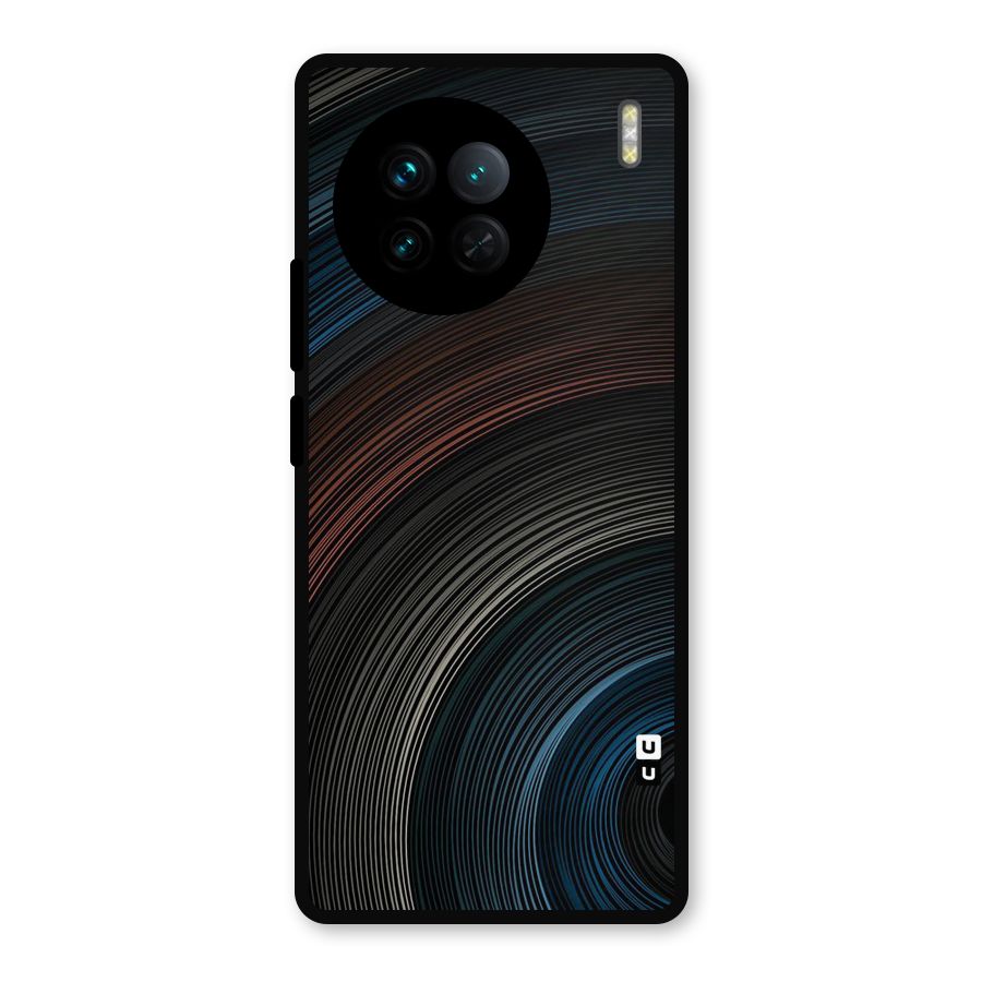 Dark Shade Swirls Metal Back Case for Vivo X90