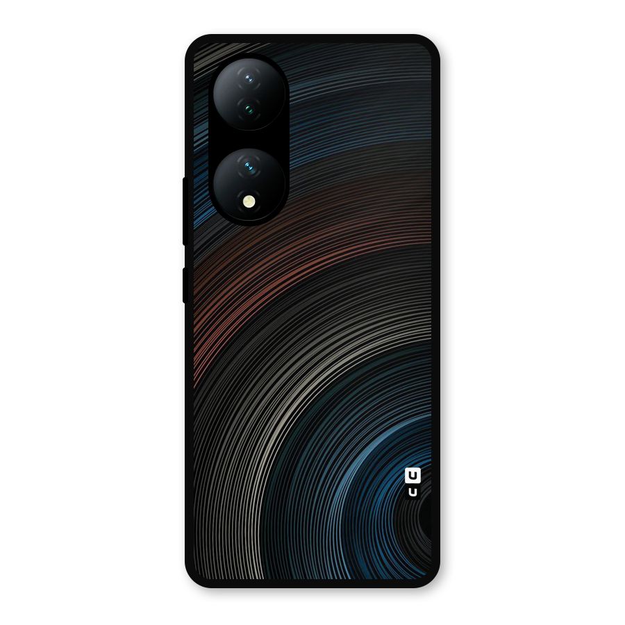 Dark Shade Swirls Metal Back Case for Vivo Y100a