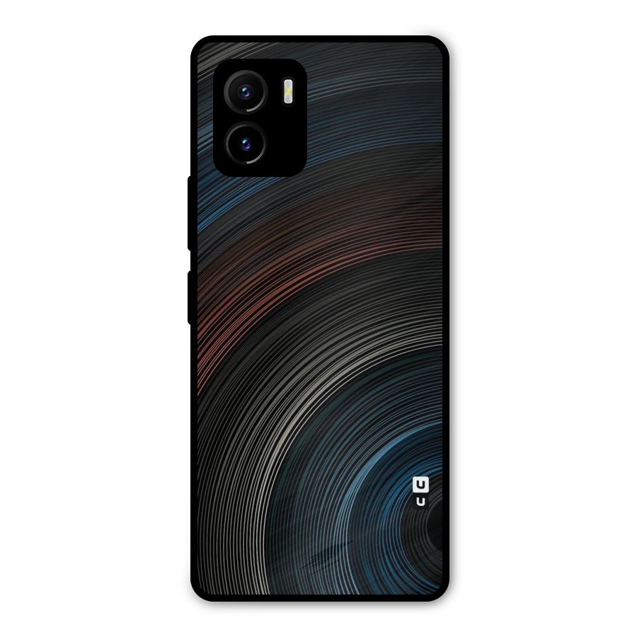 Dark Shade Swirls Metal Back Case for Vivo Y15s