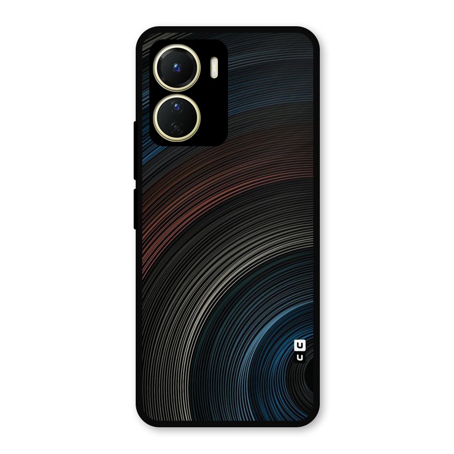 Dark Shade Swirls Metal Back Case for Vivo Y16