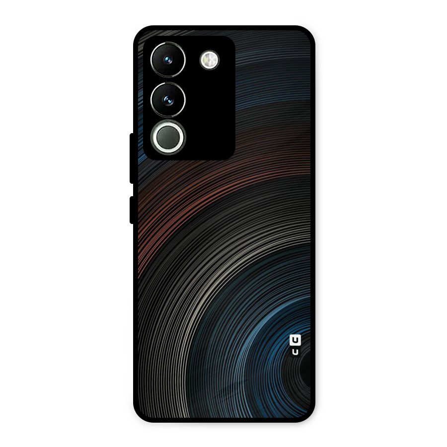 Dark Shade Swirls Metal Back Case for Vivo Y200