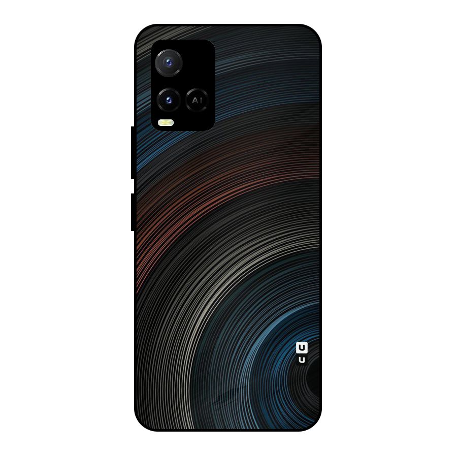 Dark Shade Swirls Metal Back Case for Vivo Y21T