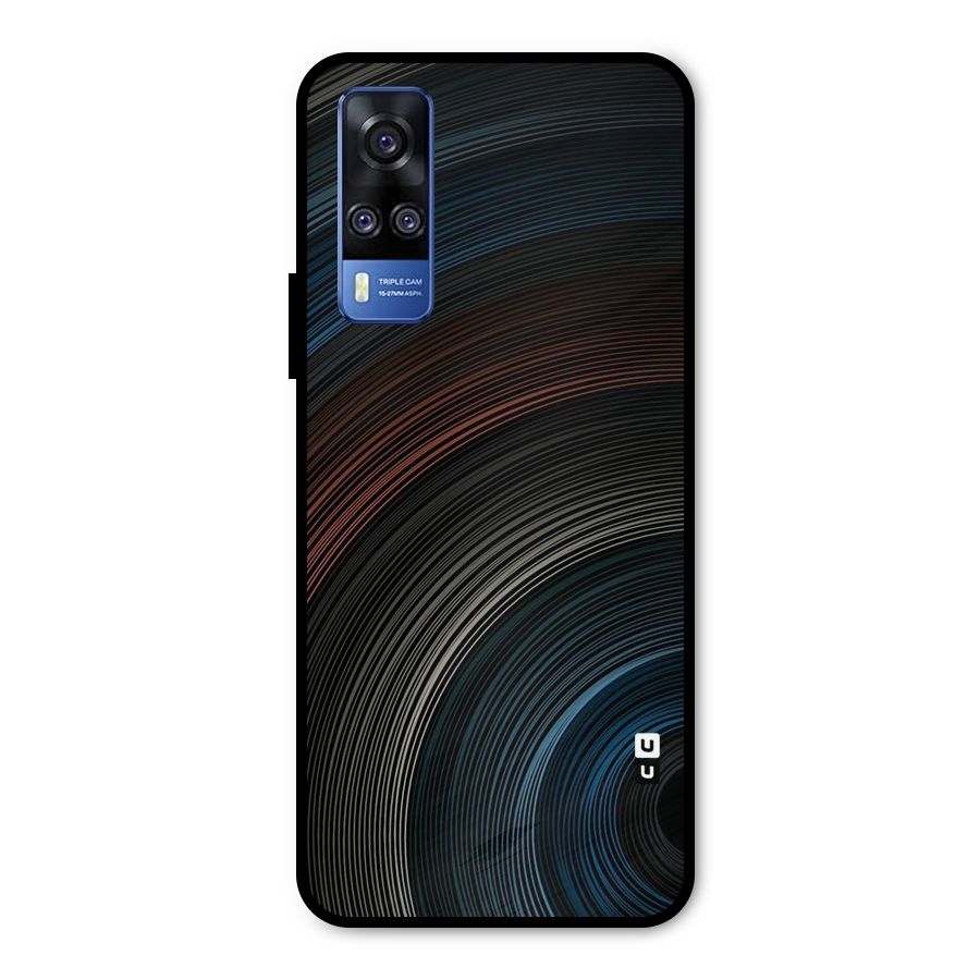 Dark Shade Swirls Metal Back Case for Vivo Y31