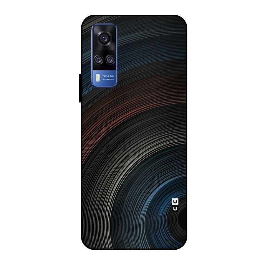 Dark Shade Swirls Metal Back Case for Vivo Y51
