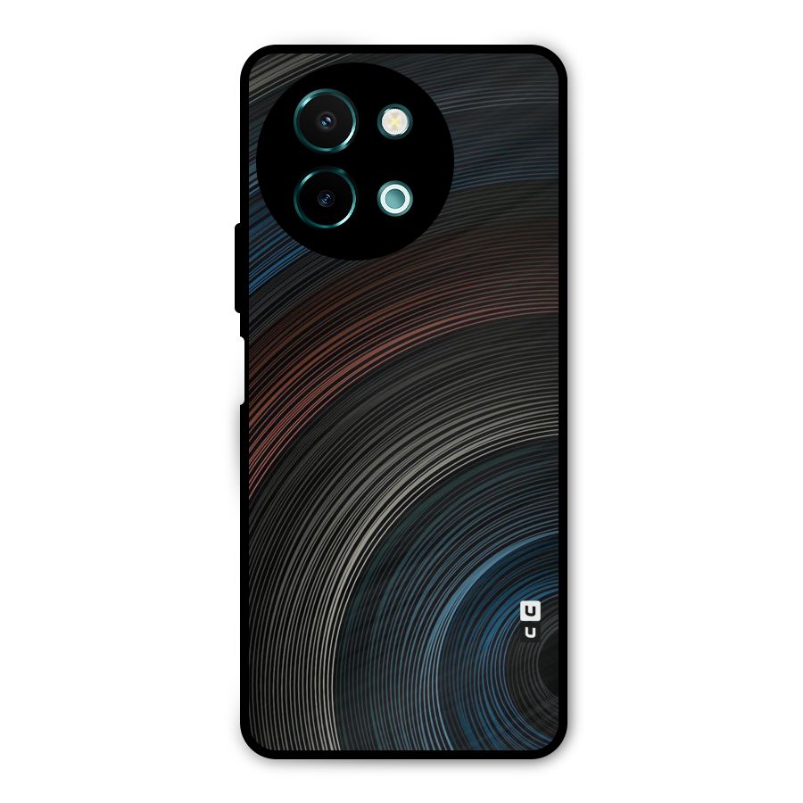 Dark Shade Swirls Metal Back Case for Vivo Y58