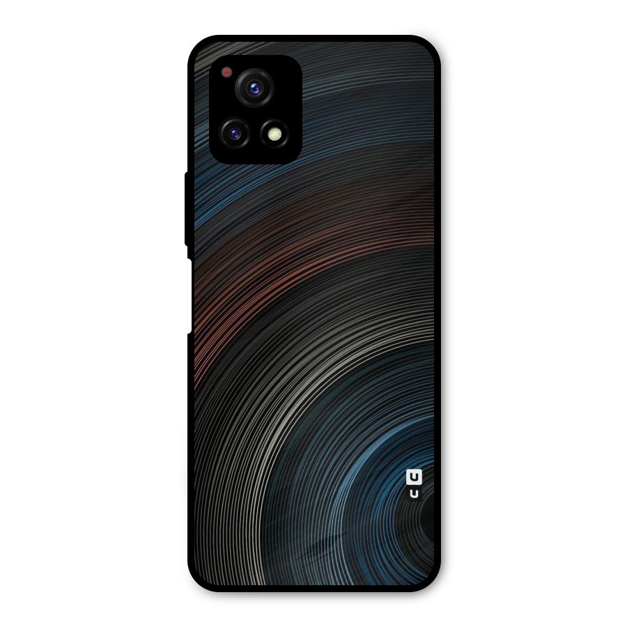 Dark Shade Swirls Metal Back Case for Vivo Y72 5G