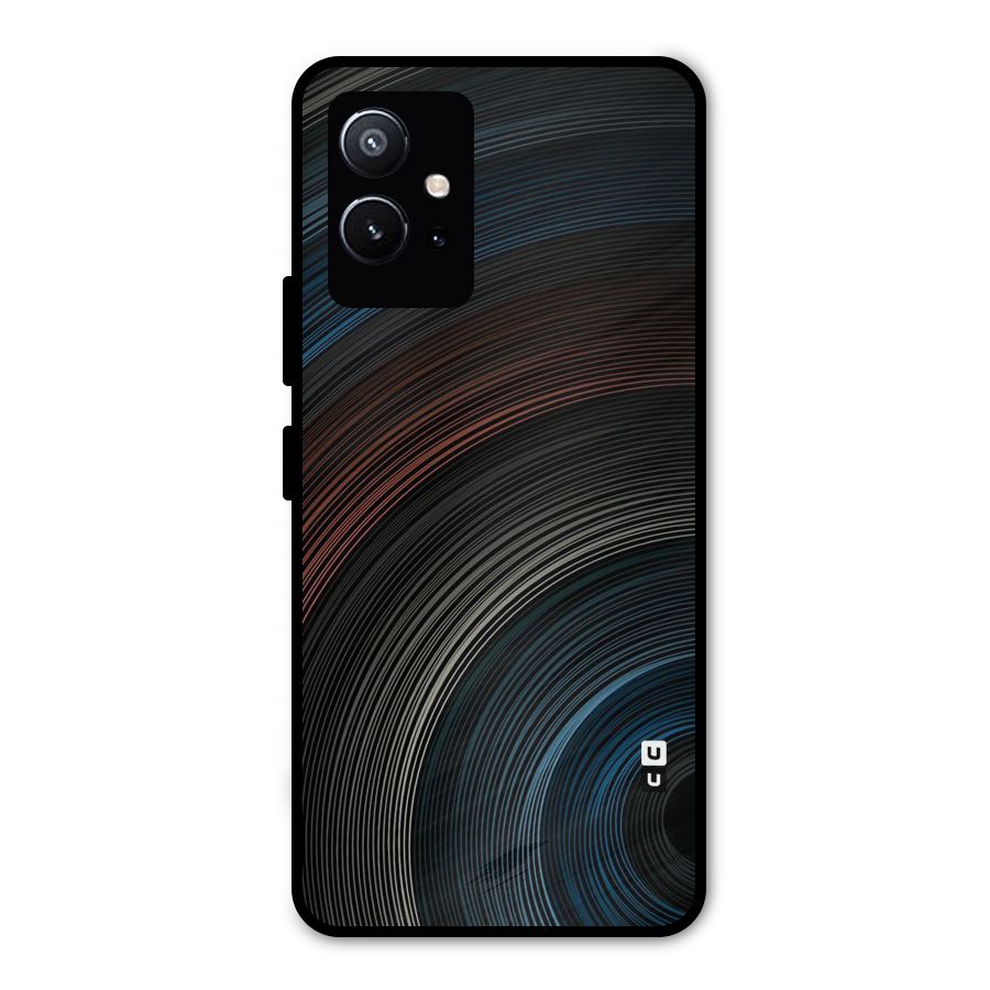 Dark Shade Swirls Metal Back Case for Vivo Y75 5G
