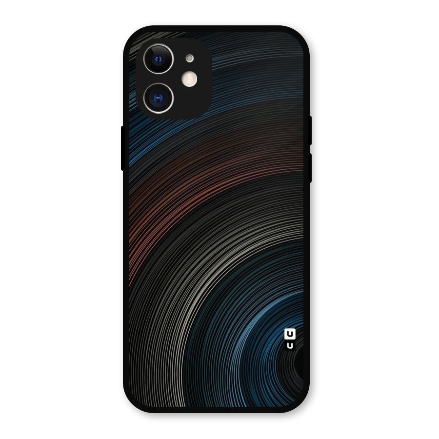 Dark Shade Swirls Metal Back Case for iPhone 12