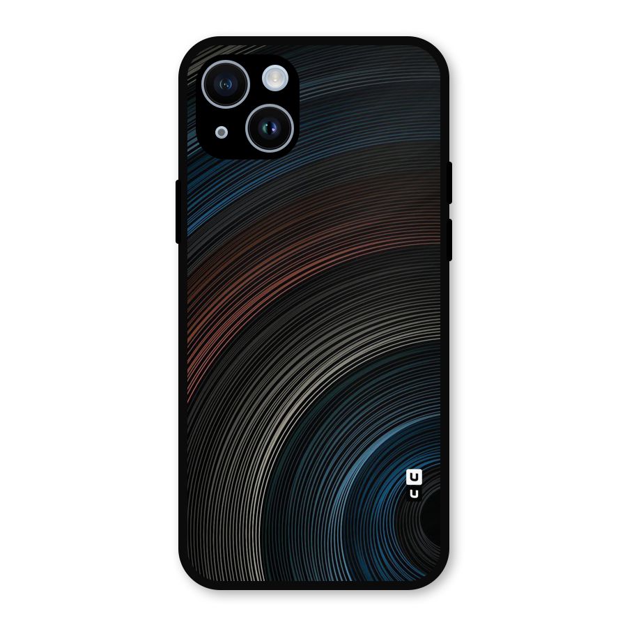 Dark Shade Swirls Metal Back Case for iPhone 14