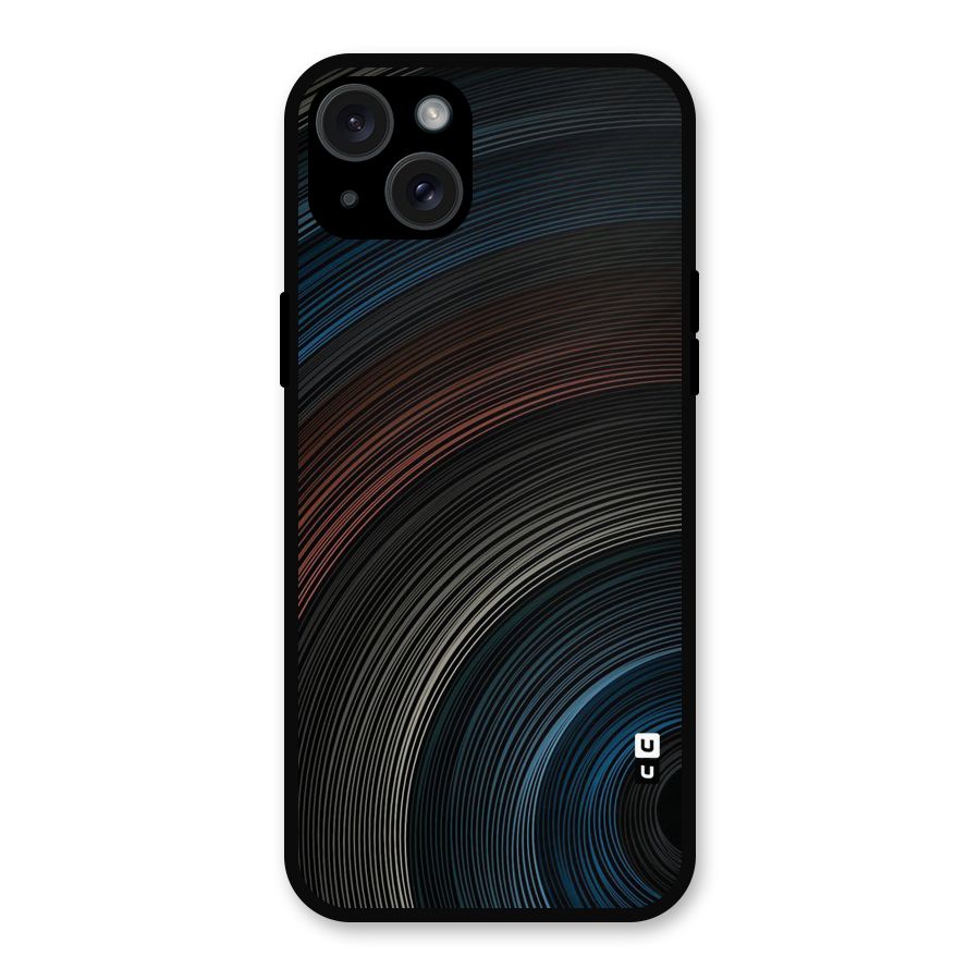 Dark Shade Swirls Metal Back Case for iPhone 15 Plus