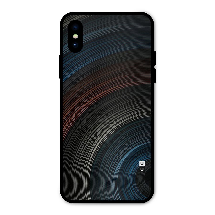 Dark Shade Swirls Metal Back Case for iPhone XS