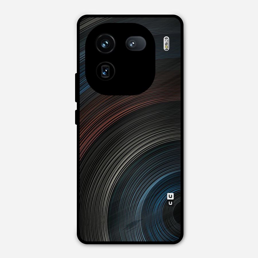 Dark Shade Swirls Metal Back Case for iQOO 12