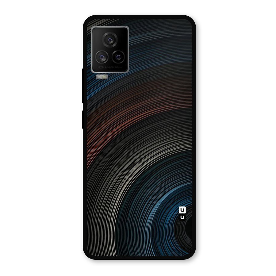 Dark Shade Swirls Metal Back Case for iQOO 7 Legend 5G