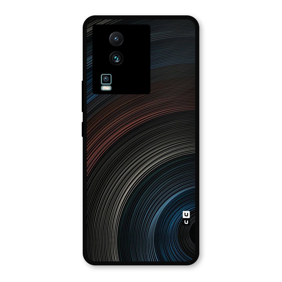 Dark Shade Swirls Metal Back Case for iQOO Neo 7